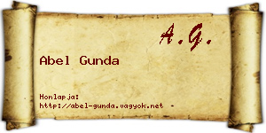 Abel Gunda névjegykártya